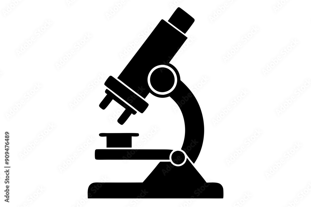 Microscope vector icon symbol, Silhouette of a microscope
Microscope vector icon symbol, Silhouette of a microscope
