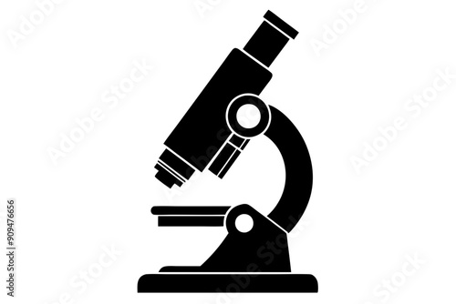  microscope vector silhouette illustration 