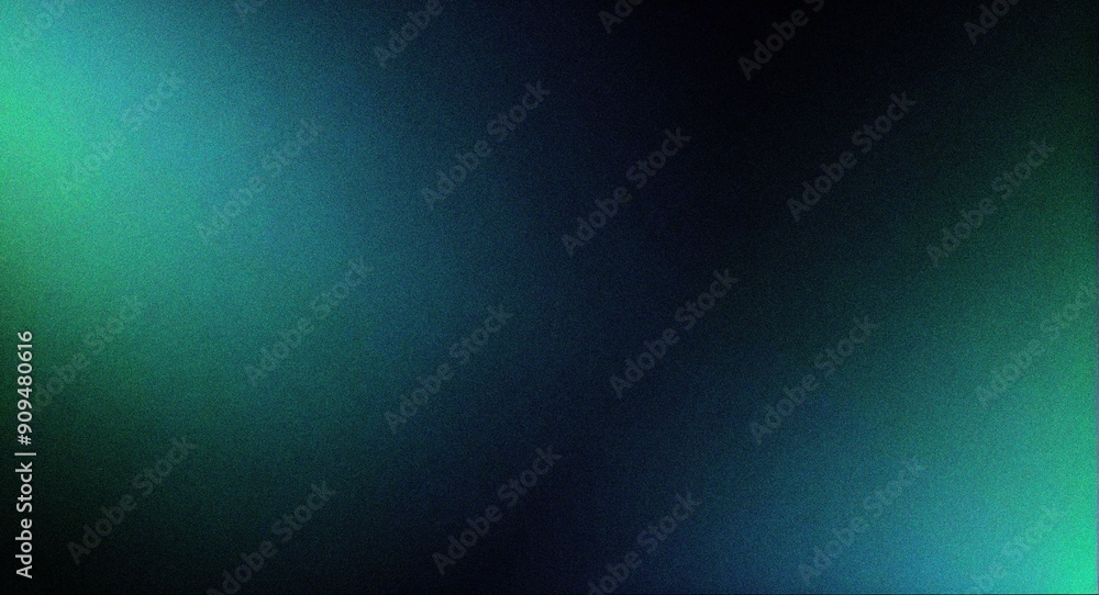 Obraz premium black green noisy color gradient banner, grainy textured poster header cover backdrop design