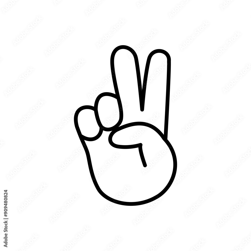 hands form peace icon, hand character hands form peace icon, hand character