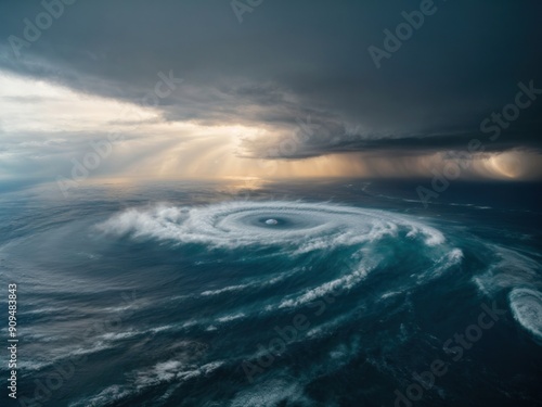 Hurricane Florence over Atlantics Satellite view