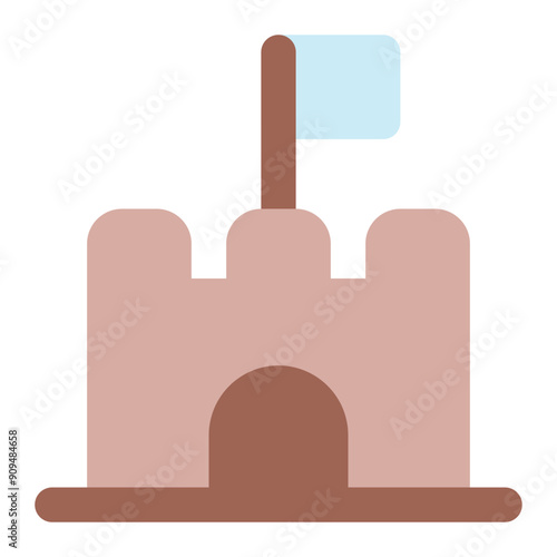 sand castle icon for illustartion