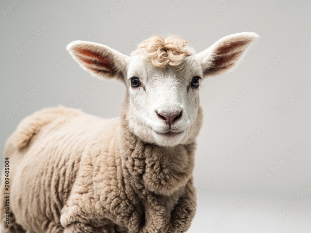 Lamb in front of a white background Lamb in front of a white background