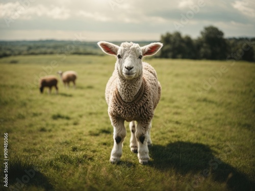 Lamb in a field