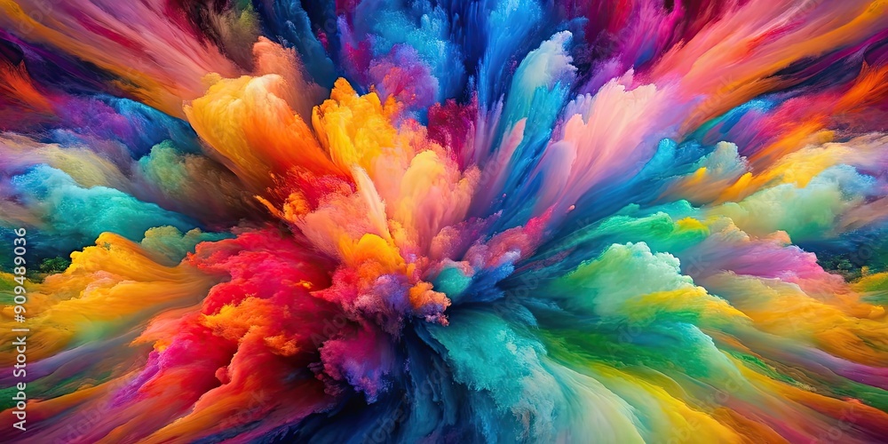 custom made wallpaper toronto digitalAbstract colorful paint strokes on canvas creating vibrant explosion of emotion and energy , art, painting, abstract