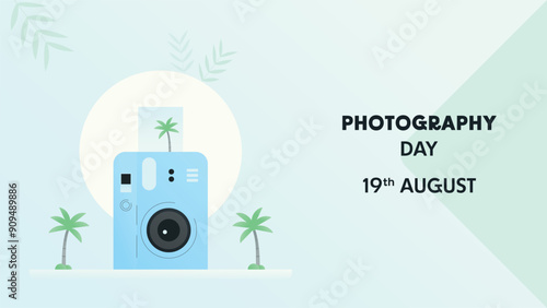 World Photography Day background. Vector illustration.