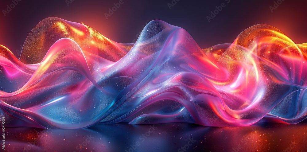Abstract Glow with Waves of Color Abstract Glow with Waves of Color