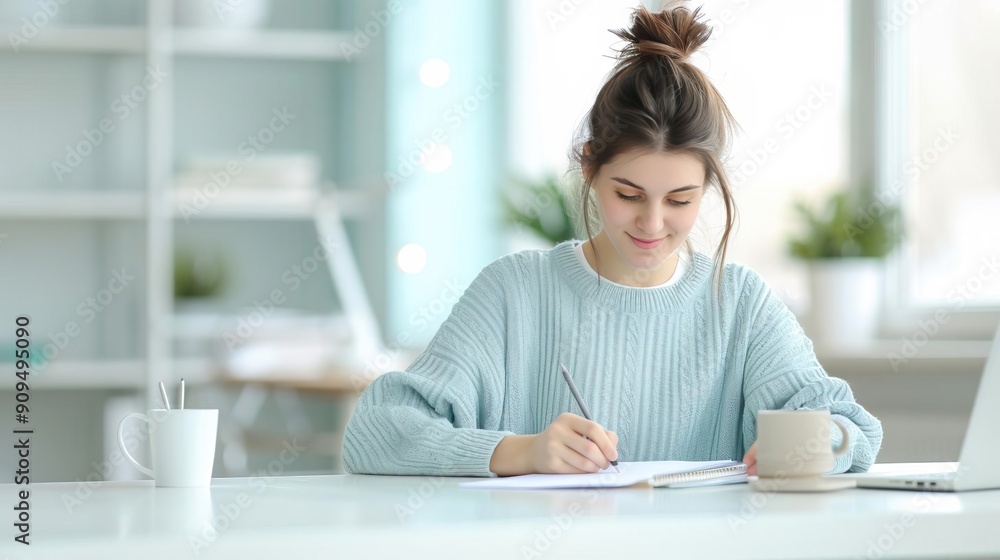 Leader in a design studio, reviewing sketches and prototypes with a creative team, artistic atmosphere, captured from a profile angle Leader in a design studio, reviewing sketches and prototypes with a creative team, artistic atmosphere, captured from a profile angle