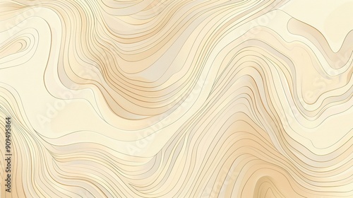 Abstract Beige and Brown Wavy Lines Background photo