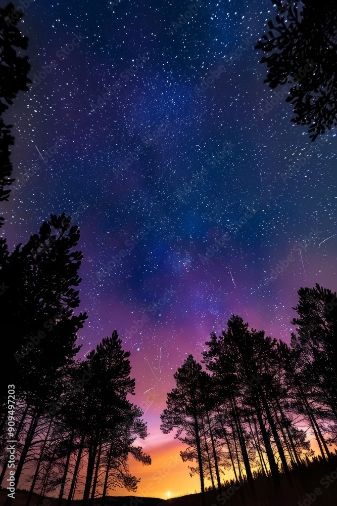 a sky filled with stars and the aurora borealis a sky filled with stars and the aurora borealis