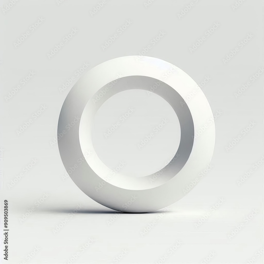White oval frame with a metallic shine on a white background White oval frame with a metallic shine on a white background
