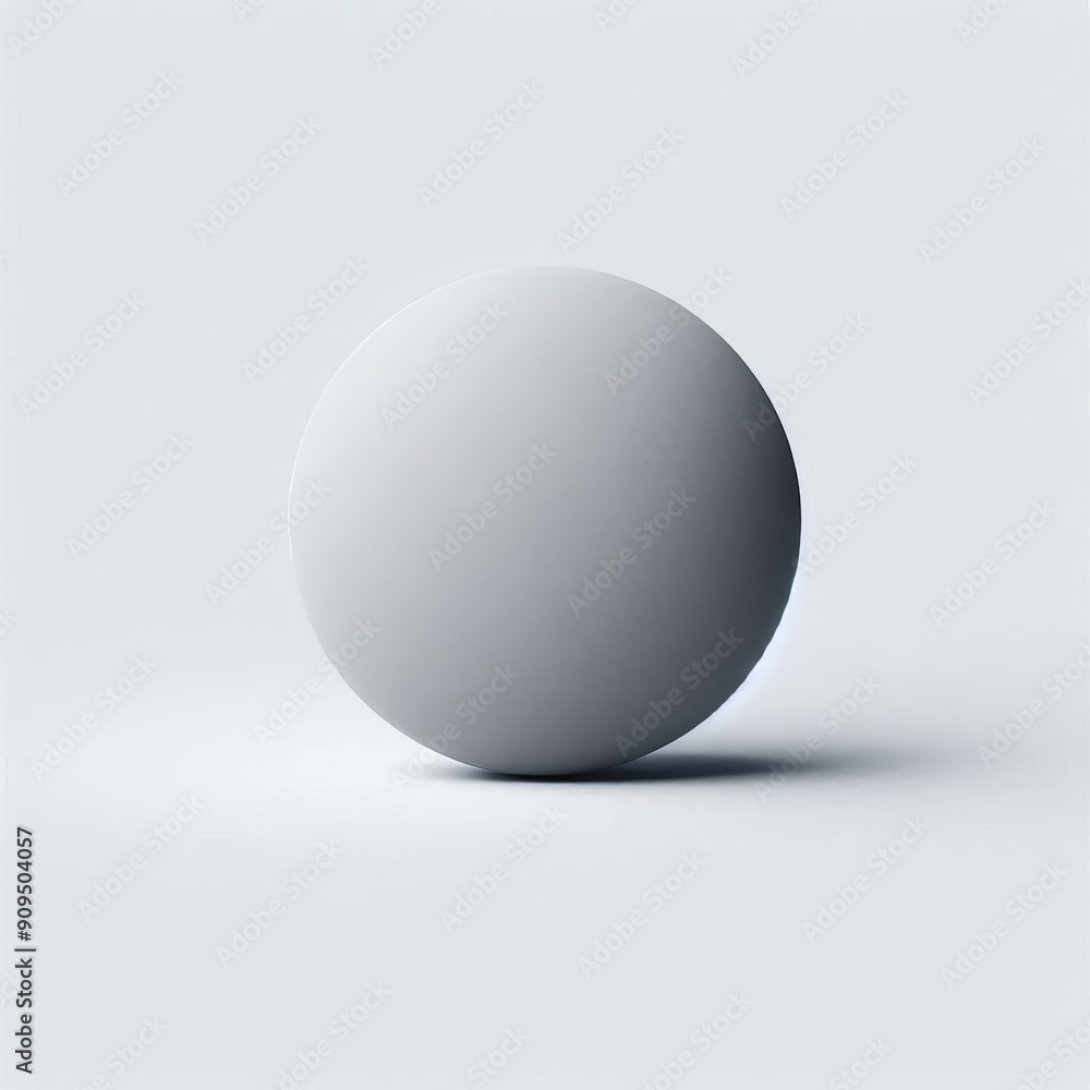 Shiny white grey sphere casting soft shadow, blank 3D oval Shiny white grey sphere casting soft shadow, blank 3D oval
