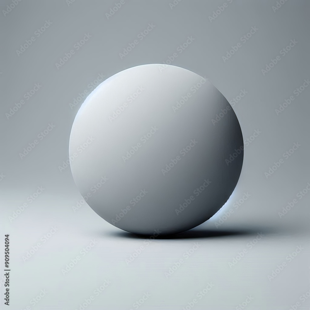 Shiny white grey sphere casting soft shadow, blank 3D oval Shiny white grey sphere casting soft shadow, blank 3D oval