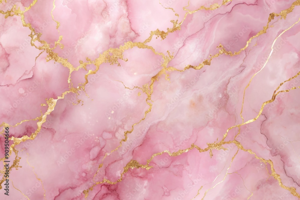 Luxurious pink background features a marble-inspired watercolor texture with golden accents, resembling a precious stone, creating a sophisticated and elegant abstract wallpaper design. Luxurious pink background features a marble-inspired watercolor texture with golden accents, resembling a precious stone, creating a sophisticated and elegant abstract wallpaper design.