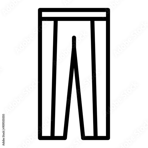 Pants icon vector, line style illustration.