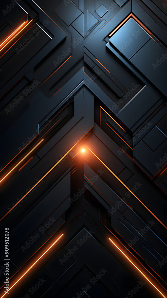 Digital futurism sci-fi metal geometric figure poster background Digital futurism sci-fi metal geometric figure poster background