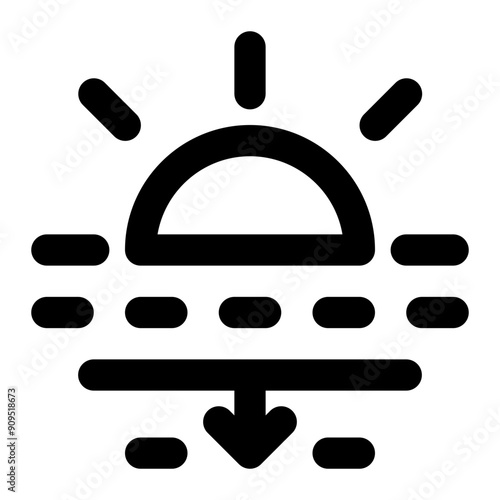 sunset icon for illustartion