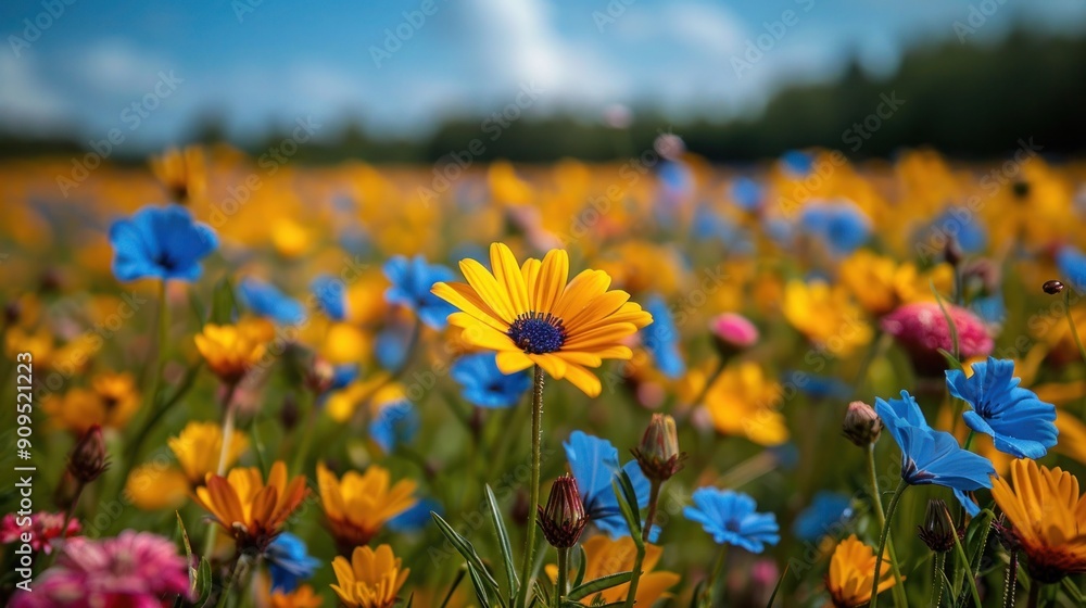 Obraz premium Vector Summer Meadow Background