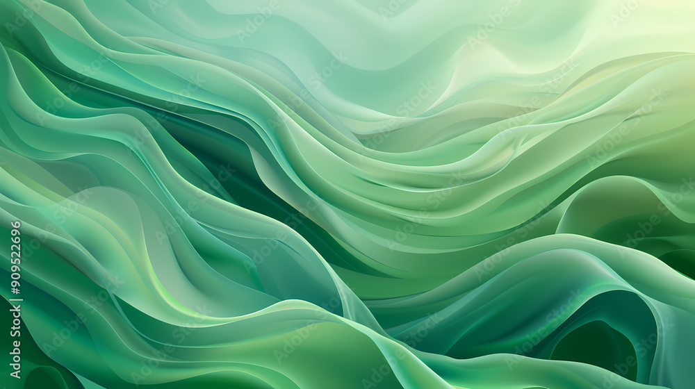 Abstract green wave pattern, with shades of light and dark green, creating a unique and flowing design. Abstract green wave pattern, with shades of light and dark green, creating a unique and flowing design.