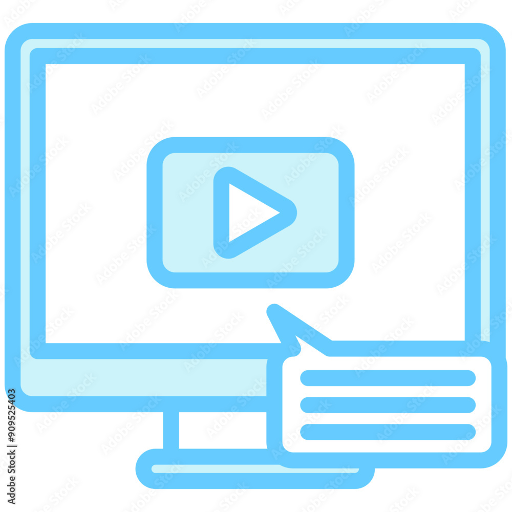 Subtitle Text dual tone blue color icon, related to movie and cinema theme. Use for modern concept, UI or UX kit, web and app development. Subtitle Text dual tone blue color icon, related to movie and cinema theme. Use for modern concept, UI or UX kit, web and app development.