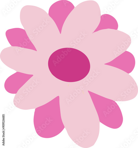 Wallpaper Mural pink flower vector Torontodigital.ca