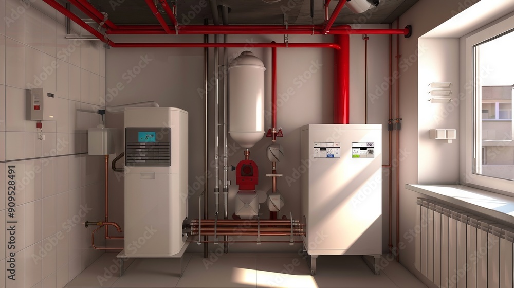 Home gas-fired boiler. The installation of gas equipment Home gas-fired boiler. The installation of gas equipment