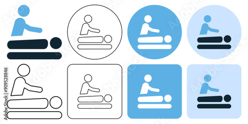 massage spa, pleasure treatment, relaxation service icon symbol ui and ux design, glyphs and stroke line icon