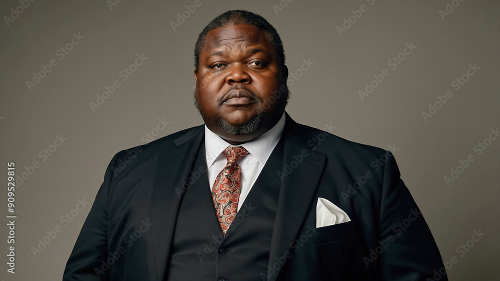 portrait of a handsome plus size african american black businessman in a business attire suit, entrepreneurship finance innovation and is corporate diversity portrait of a handsome plus size african american black businessman in a business attire suit, entrepreneurship finance innovation and is corporate diversity