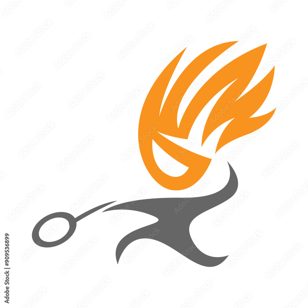 Fototapeta premium Shuttlecock icon design template