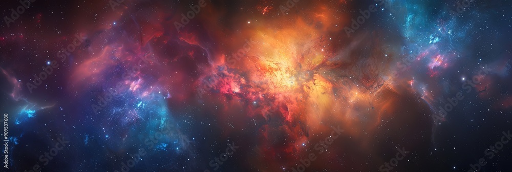colorful nebula in outer space colorful nebula in outer space