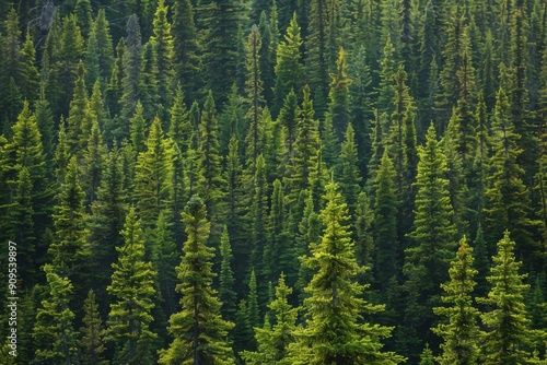 Spruce Forest: A Lush and Sustainable Ecosystem of Green Trees