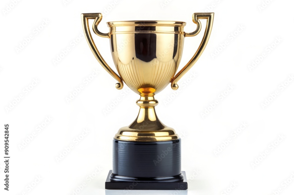 Gold Trophy Cup on White Background. Gold Trophy Cup on White Background.