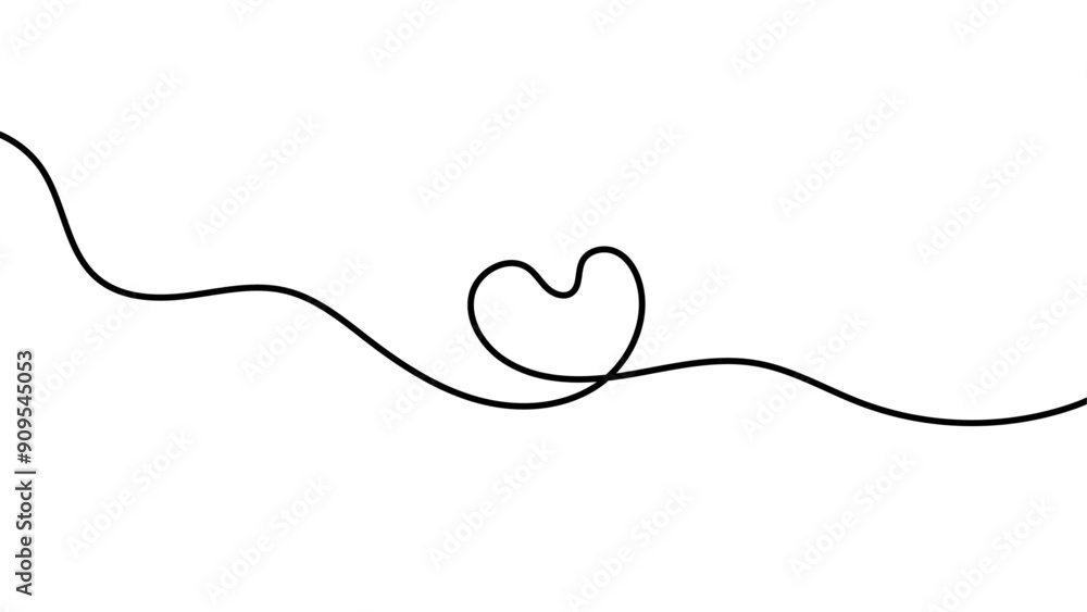 Heart and love sign in continuous one line drawing. Thin flourish and romantic symbol in simple linear style. Editable stroke. Single doodle heart. Minimalistic Doodle vector illustration Heart and love sign in continuous one line drawing. Thin flourish and romantic symbol in simple linear style. Editable stroke. Single doodle heart. Minimalistic Doodle vector illustration