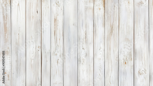 White wooden planks background with a rustic and distressed finish