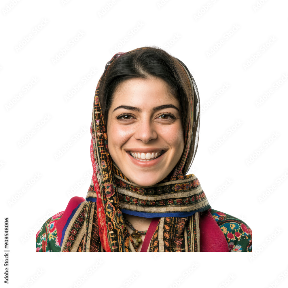 The Smiling Face Of A Happy Young Persian Isolated On A White Background The Smiling Face Of A Happy Young Persian Isolated On A White Background