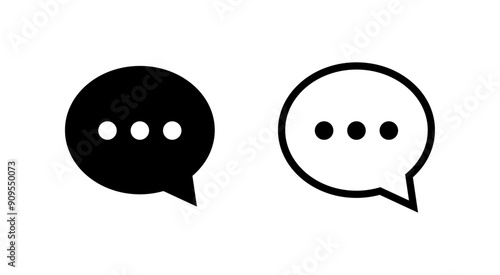 Chat icon. Comment icon set