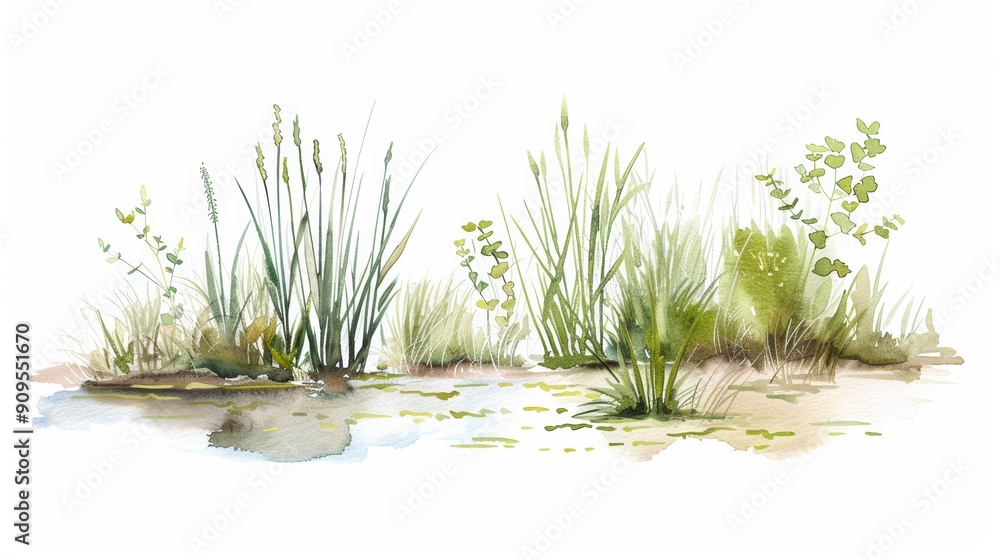 Φωτογραφία Constructed wetland for wastewater treatment, water conservation, natural filtra
