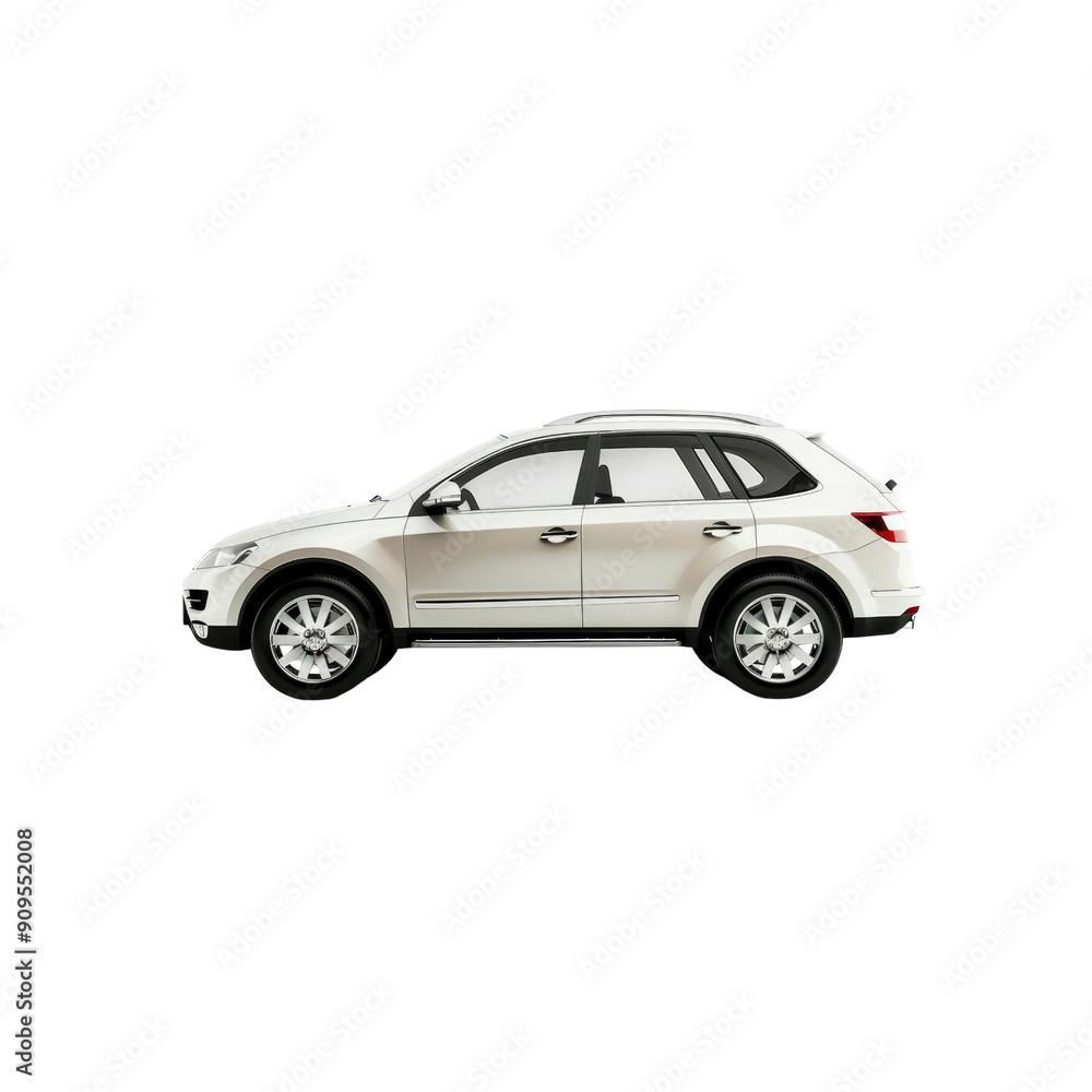 A Sleek Suv Car In A Studio, Isolated On A White Background A Sleek Suv Car In A Studio, Isolated On A White Background