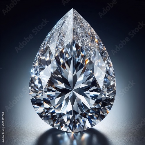 77 16 Briolette cut diamond a teardrop shaped diamond with trian photo