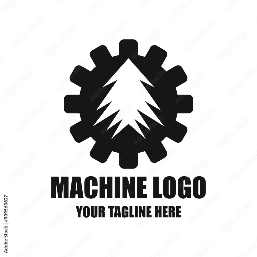 Industrial machine logo design. Mechanical logo symbol Industrial machine logo design. Mechanical logo symbol