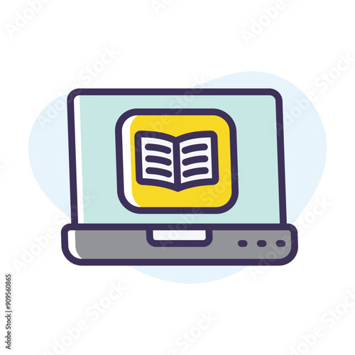 Educational app vector icon