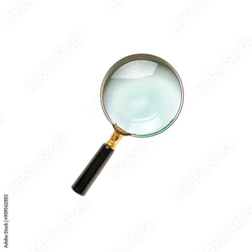 A Magnifying Glass Isolated On A White Background