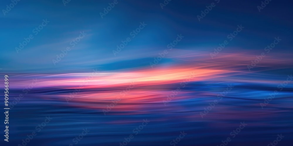 Light streaking through the deep blue sunset sky Light streaking through the deep blue sunset sky
