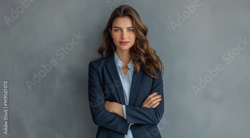 Wallpaper Mural Young woman in a business suit Torontodigital.ca