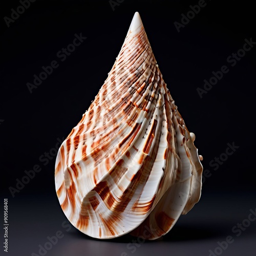 conus shell a cone shaped shell with a smooth surface and bold p photo