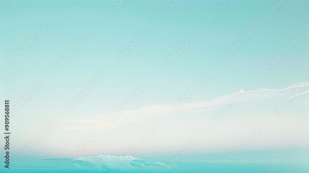 Fototapeta premium Elegant Minimalist Wallpaper with Light Gradients in Turquoise and White - Ideal for Modern Interior Design and Backgrounds