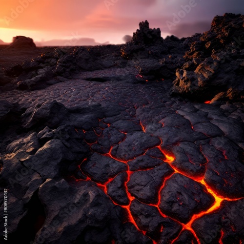 lava erosion the gradual wear and removal of solidified lava roc photo