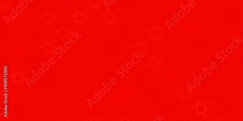 Light blue, yellow vector backdrop with virus symbols.