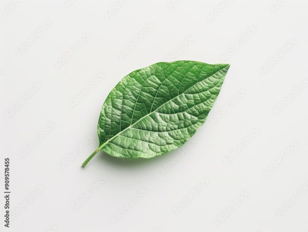 Fototapeta premium green leave isolated on white background - ai