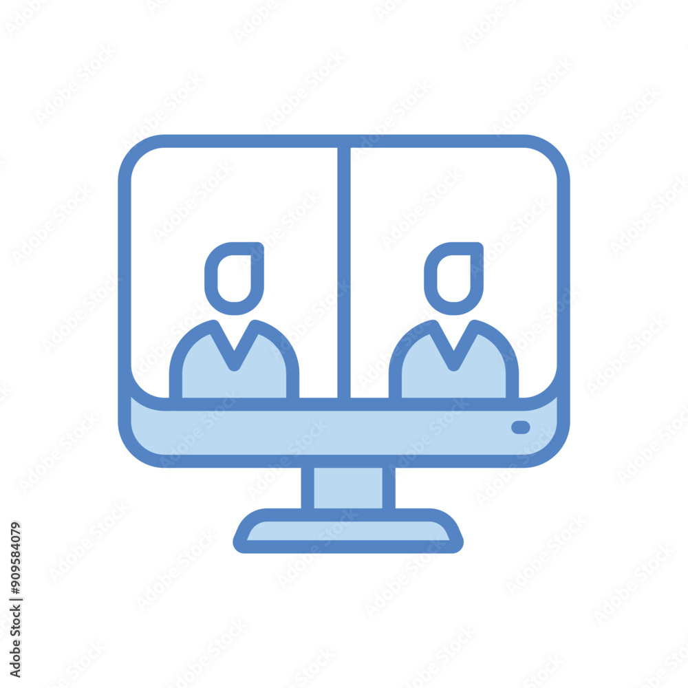 Video conferencing vector icon Video conferencing vector icon